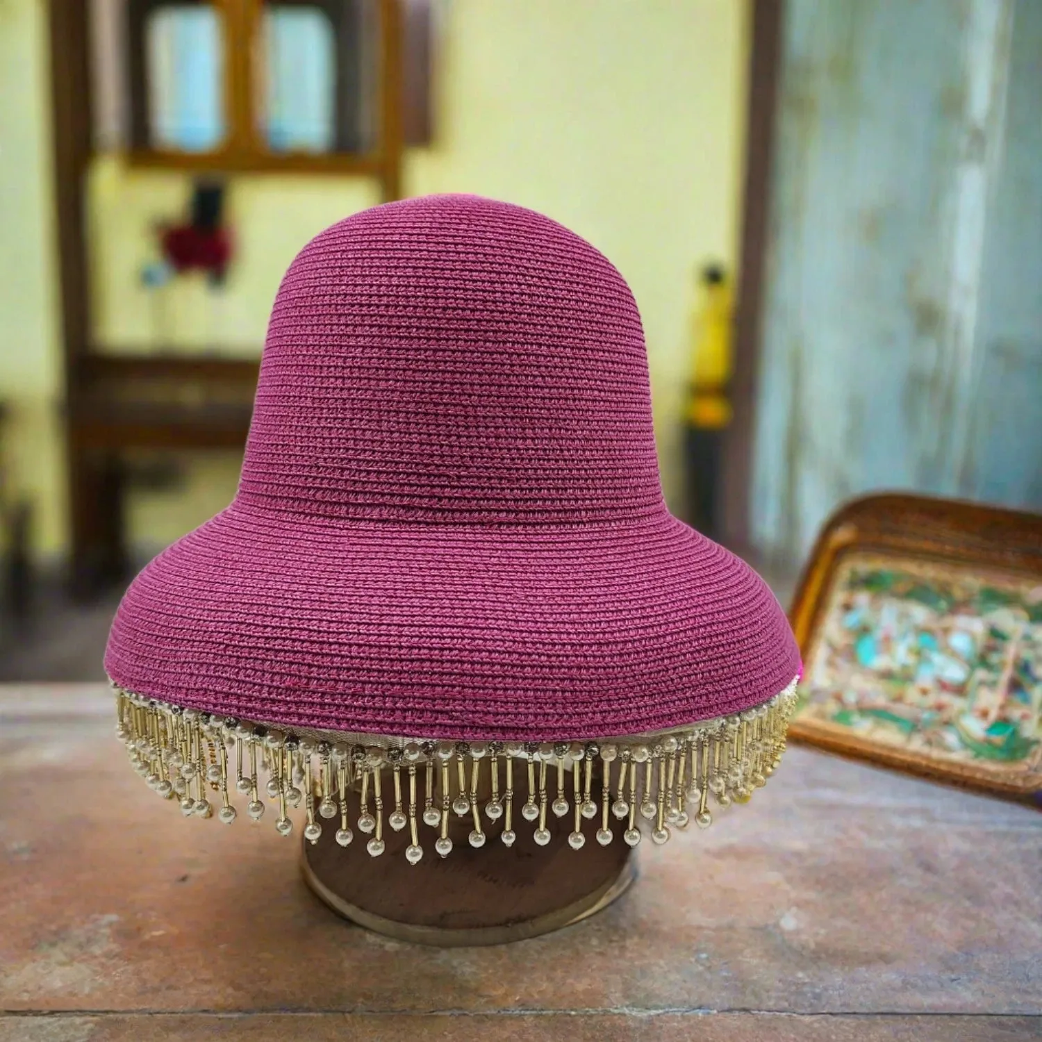 Classic Fringe Pearl Hat