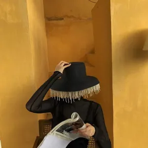 Classic Fringe Pearl Hat