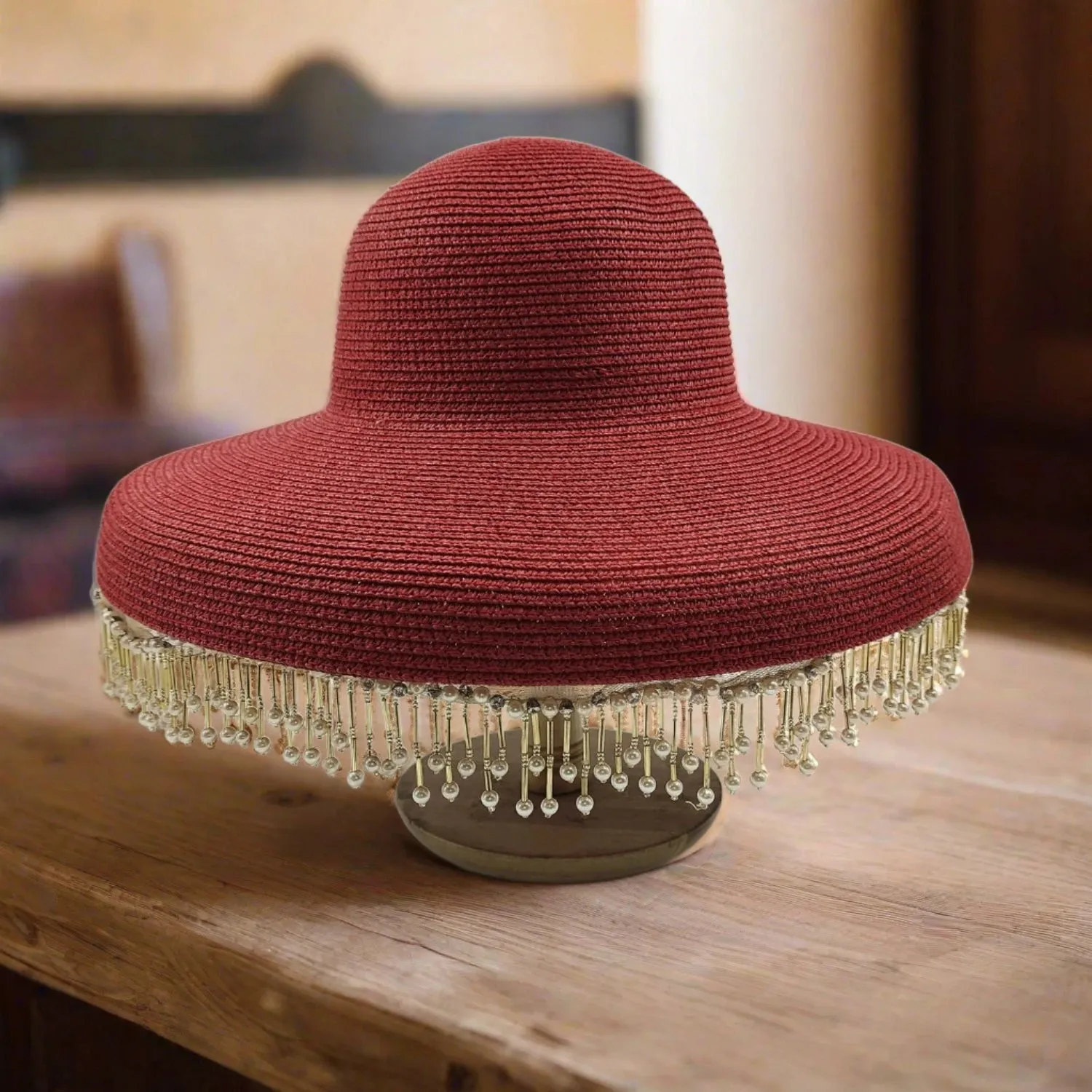 Classic Fringe Pearl Hat