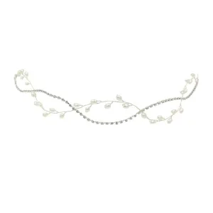 Classic Silver Pearl Headband Make Up Headdress Wedding Hair Accessories Bridal Head Chain