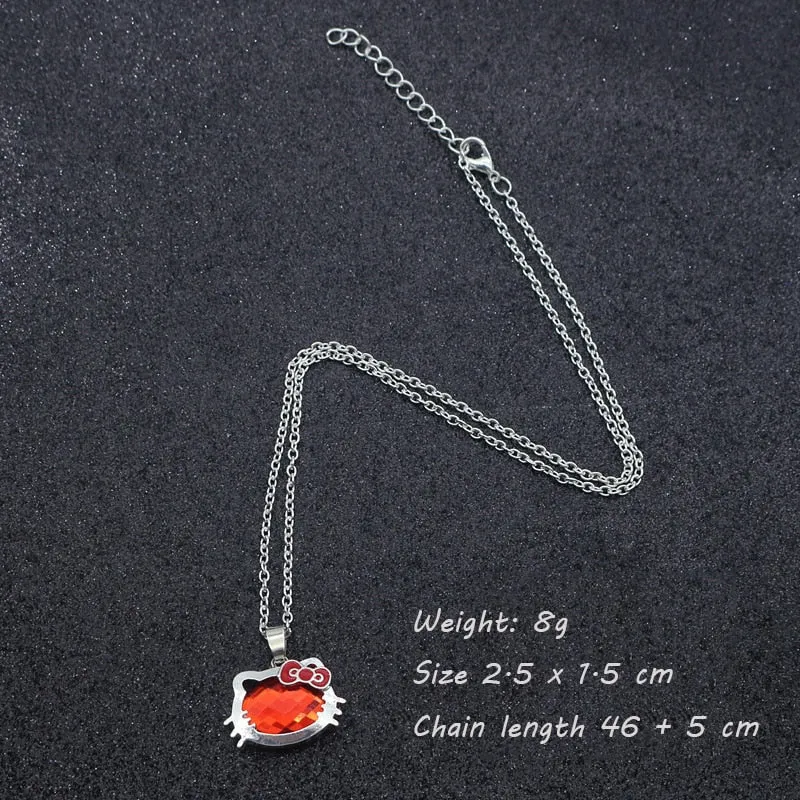 clavicle chain retro KT cat earrings