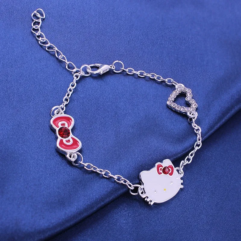 clavicle chain retro KT cat earrings