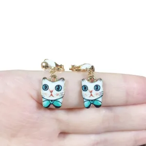 Clip On Earrings Kids Cute Cartoon Animal Cat Ear No Piercing Ear Rings