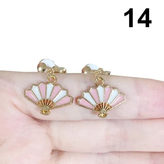 Clip On Earrings Kids Cute Cartoon Animal Cat Ear No Piercing Ear Rings