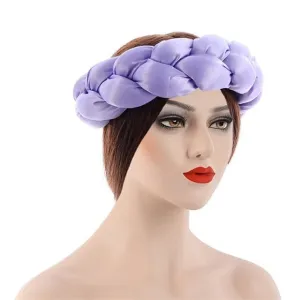 Cobric Satin Twist Braids Hair Tie Headbands For Women Hair Accessories Elastic Hair bands Ladies Turban Bandage Headwear color 1740