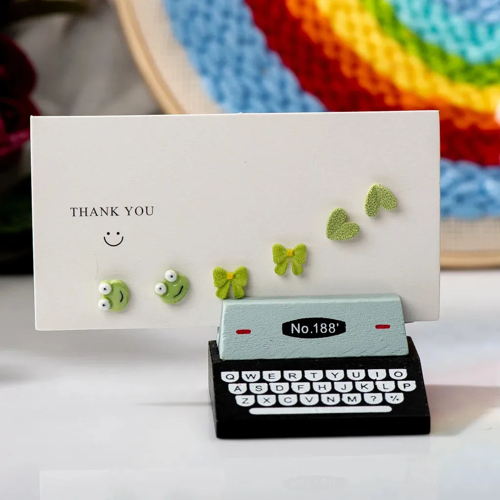 Color Cute cartoon animals Earrings Set Ceramic Stud Earrings