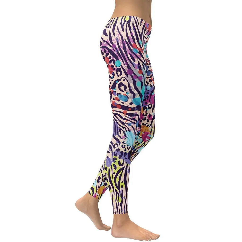 Colorful Animal Print Symbiosis Leggings