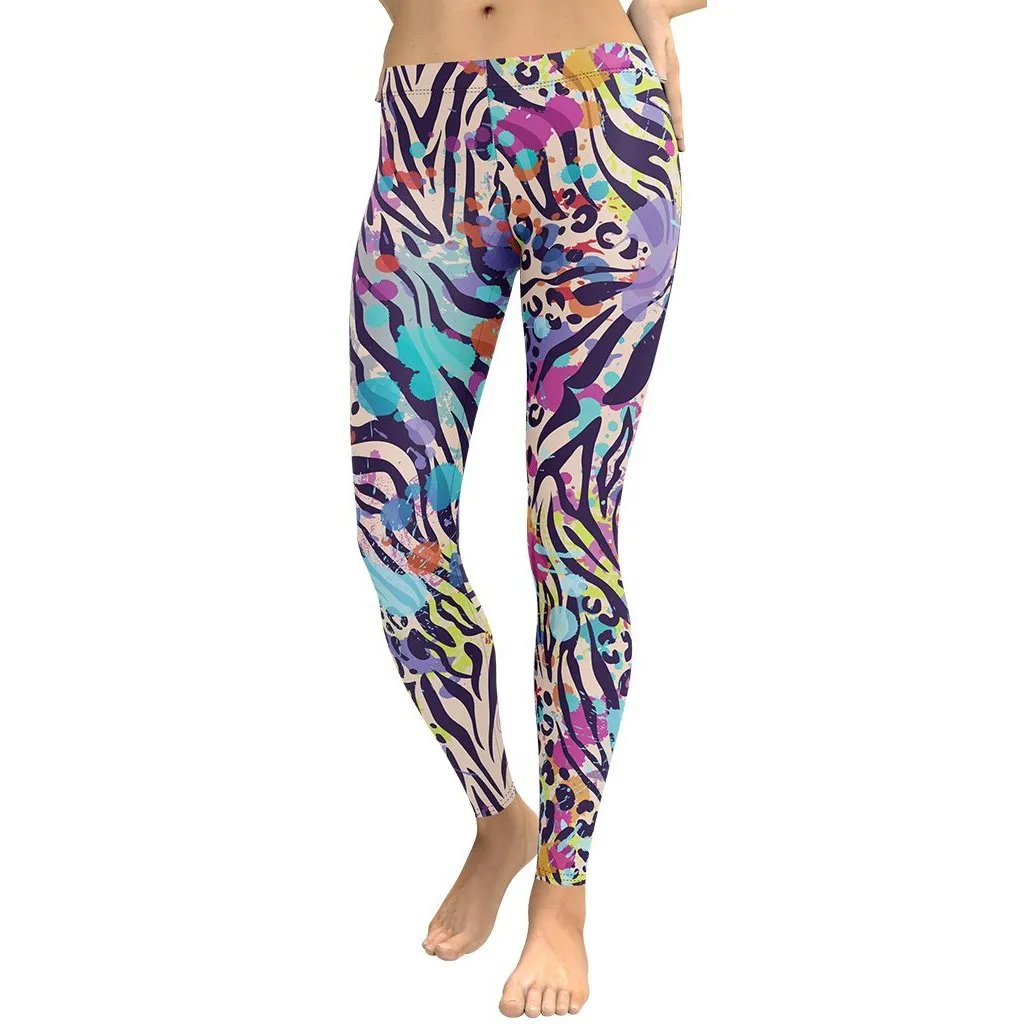 Colorful Animal Print Symbiosis Leggings