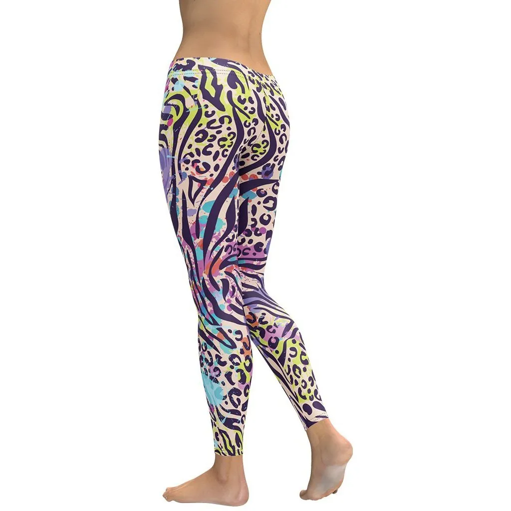 Colorful Animal Print Symbiosis Leggings