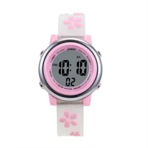 Colorful Children's LED Cartoon Watch with Cherry Blossom Design - A380-86195 Waterproof Time Recognition