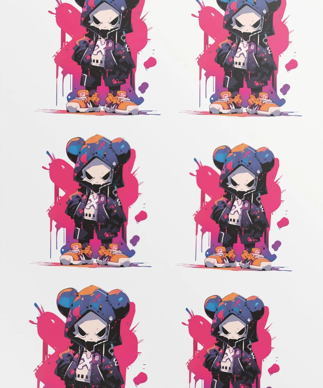 Colorful Street Cartoon Character