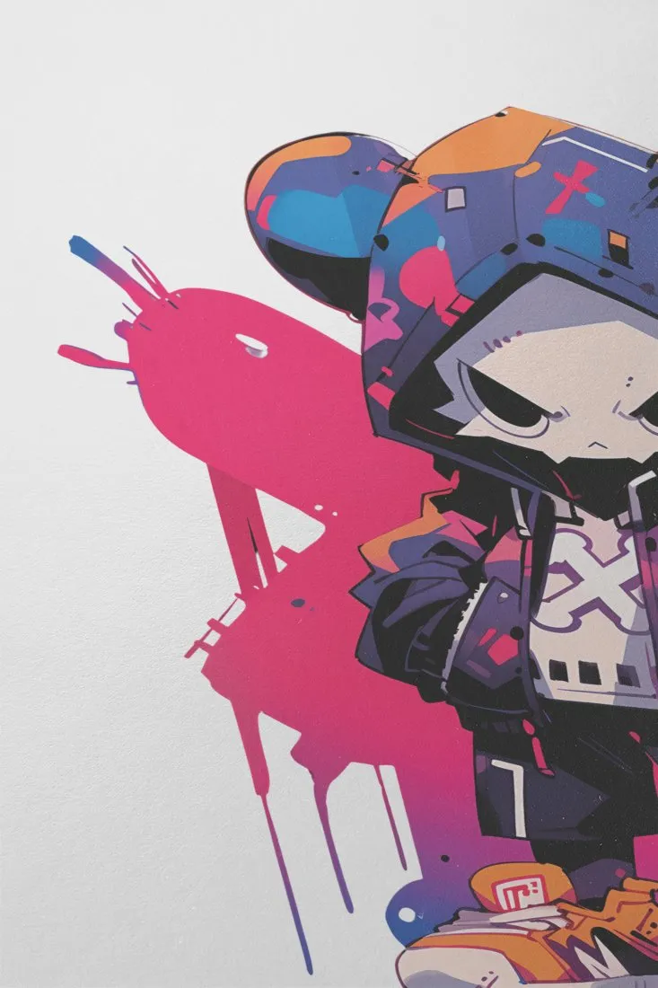 Colorful Street Cartoon Character