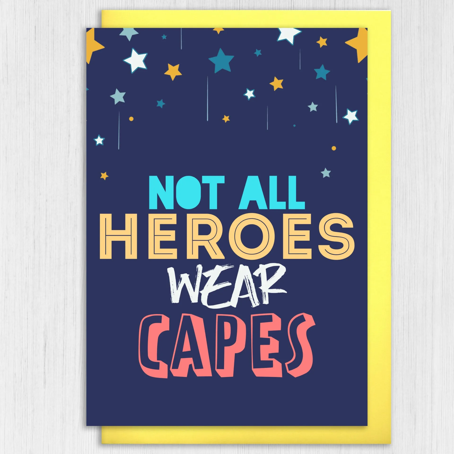 Congratulations thank you card: Not all heroes wear capes