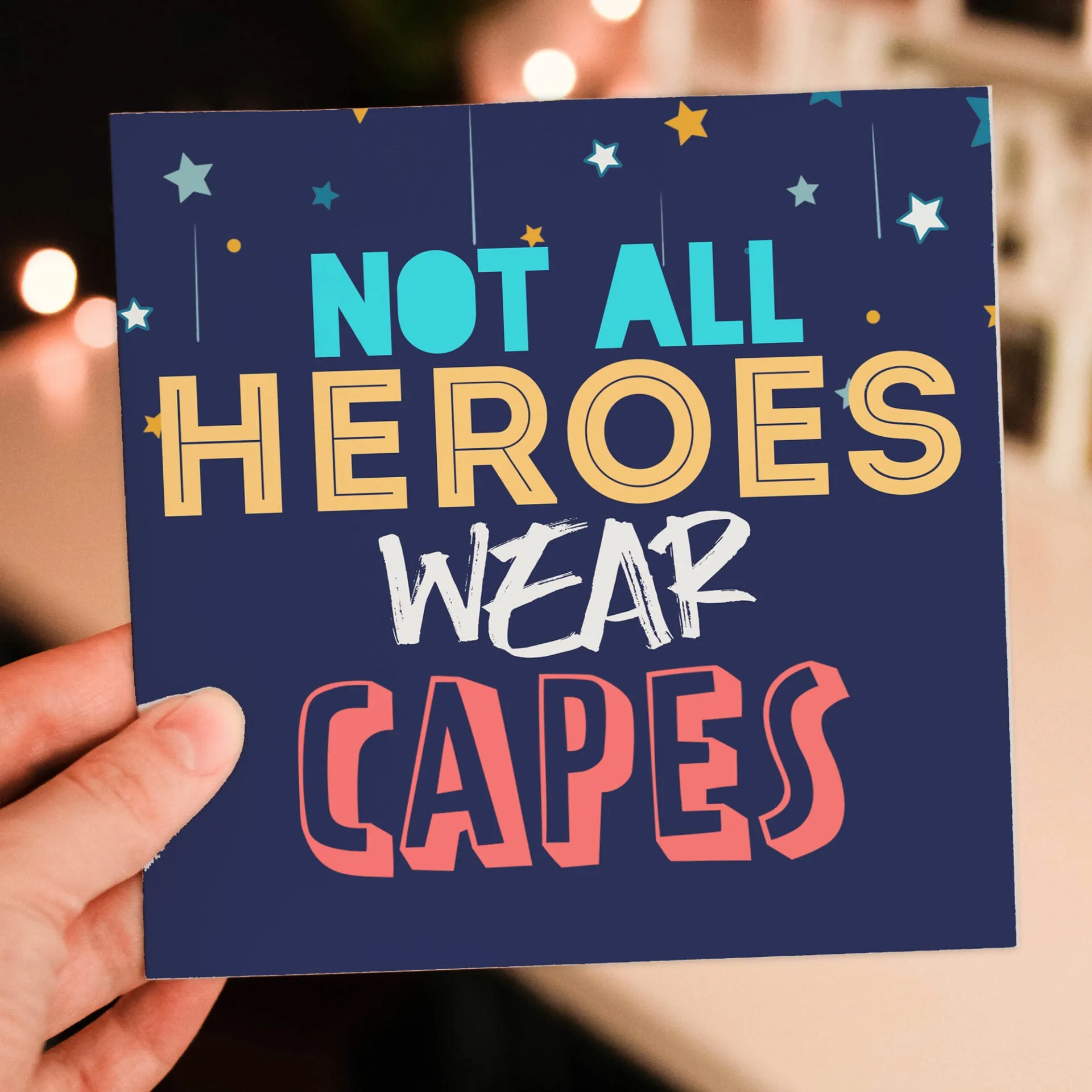 Congratulations thank you card: Not all heroes wear capes