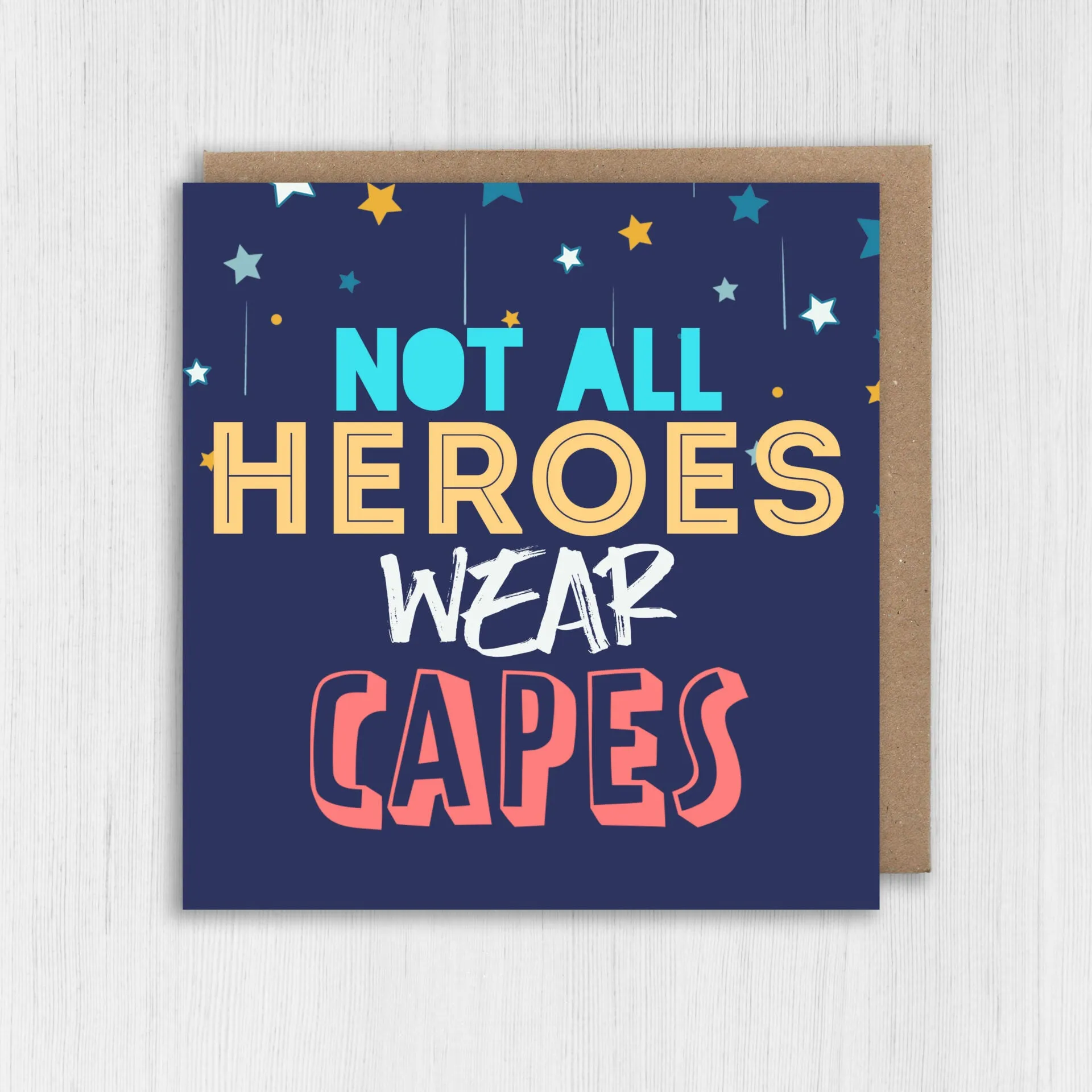 Congratulations thank you card: Not all heroes wear capes