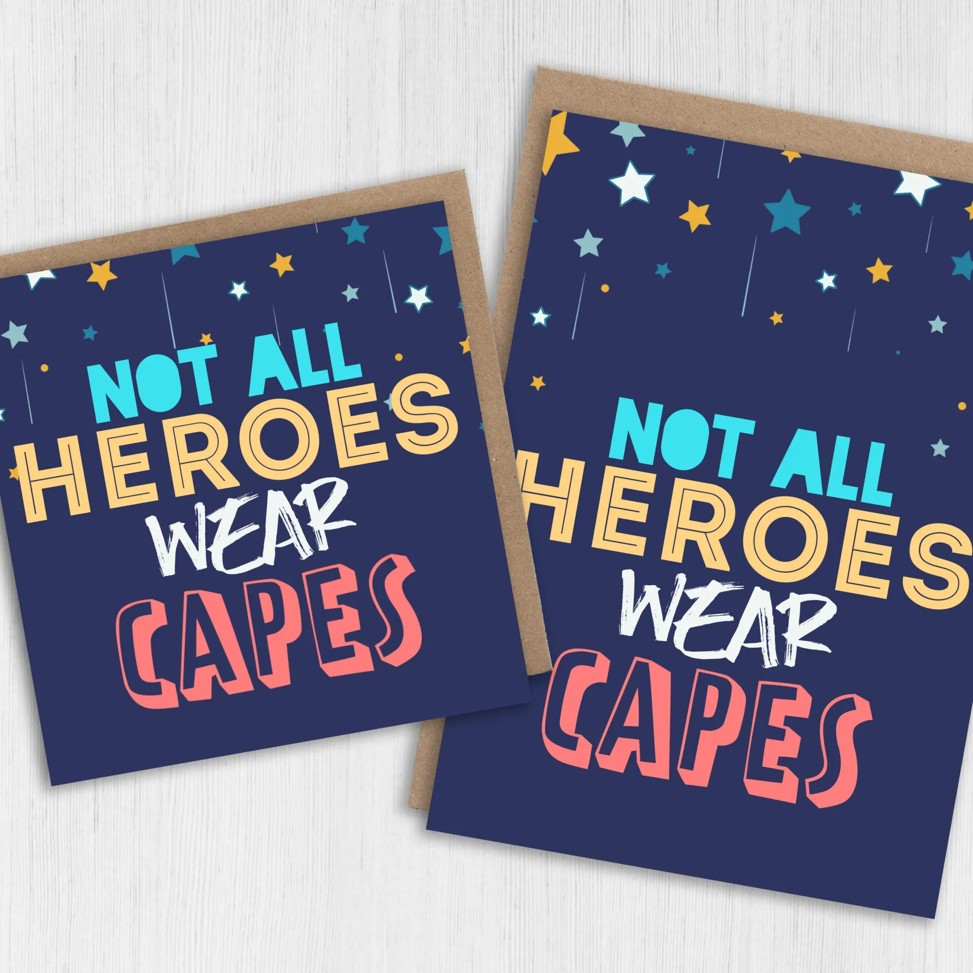 Congratulations thank you card: Not all heroes wear capes