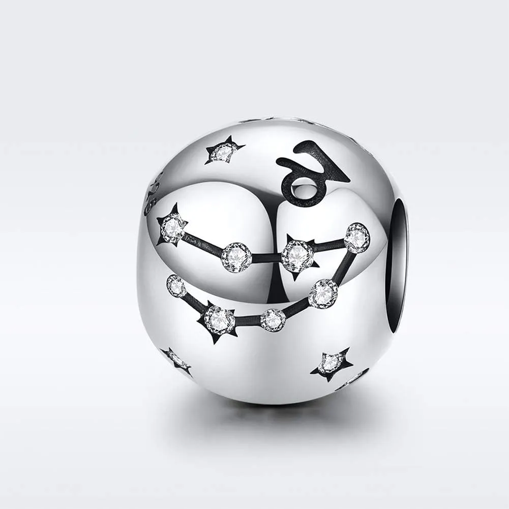 Constellation Charm 925 Sterling Silver Birthday Anniversary Birthstone Family Letter DIY Love Faith Charm for Pandora Charm Bracelet