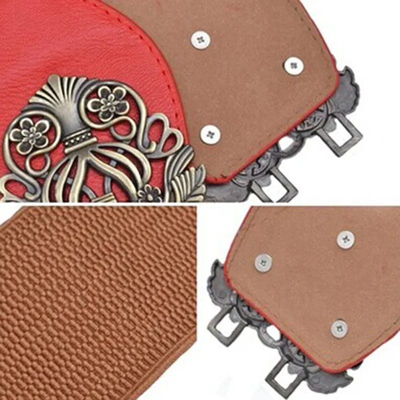 Corset Waist Belt With Metal Buckle Fabric Strap