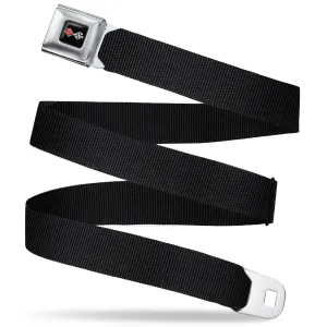 Corvette C3 Crossed Flags Logo Full Color Black Seatbelt Belt - Black Webbing
