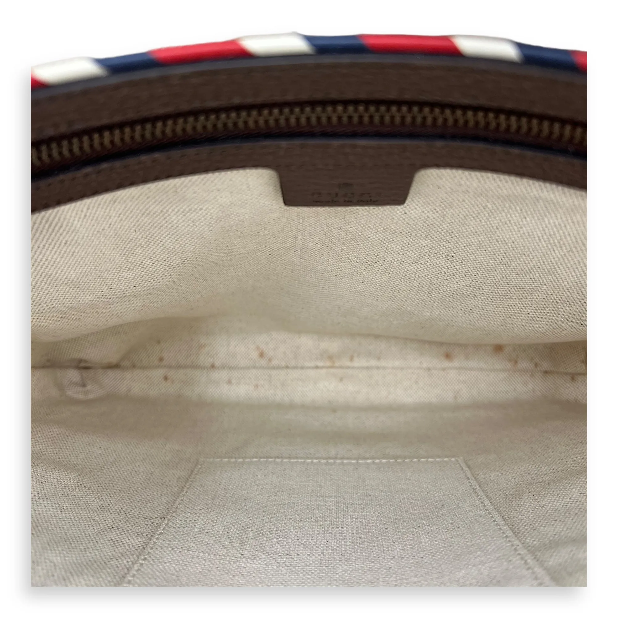 Courrier Beige Messenger bag in Coated Canvas, Gold hardware