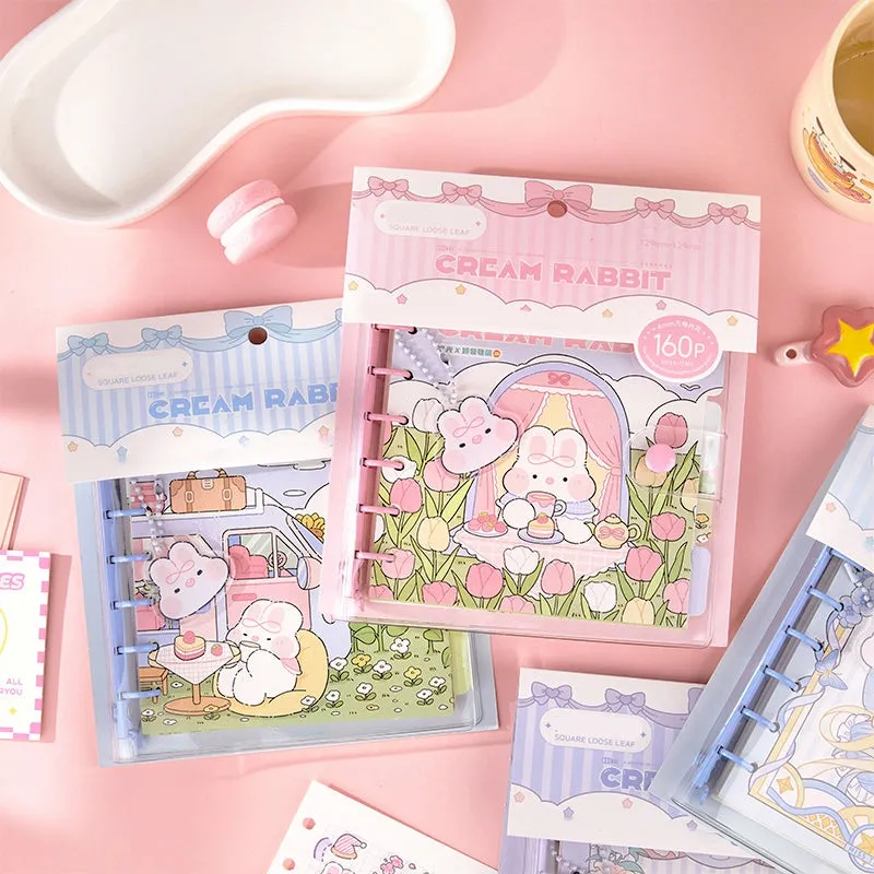Cream Rabbit Party Series Cute Cartoon Journal Notebook