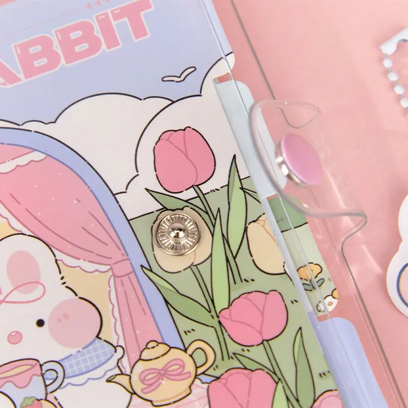 Cream Rabbit Party Series Cute Cartoon Journal Notebook