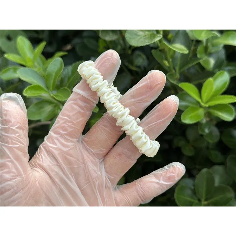 Cream silk scrunchies mini
