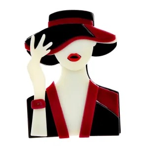 Creative Elegant Design Figure Lady Brooch Pins For Women Girl Acrylic Cute Cartoon Brooches