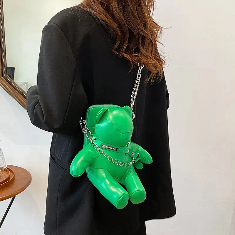 Creative PU Coffin Shape Embroidery Crossbody Shoulder Bag Office Travel Phone Handbag