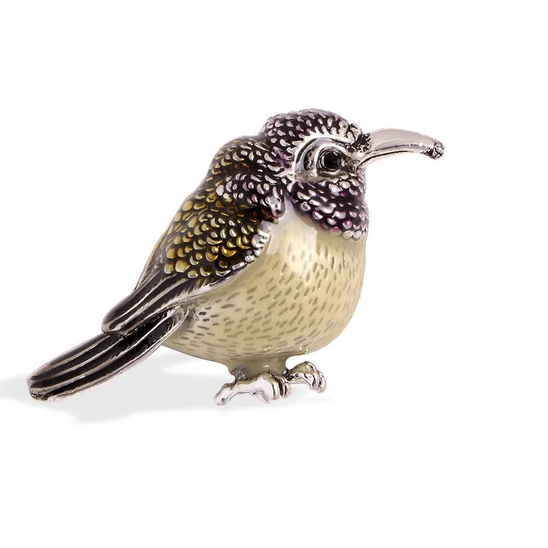 Creative Simulation Animal Brooch Enamel Rhinestones Peacock Flamingo Toucan Brooches