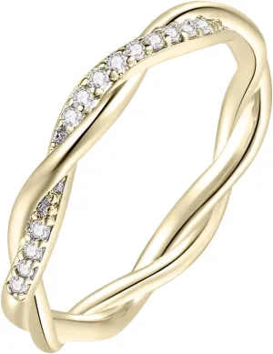 Cross-Wound Zirconia Rings for Women Minimalist Design Rings Simulated Diamond Engagement Ring