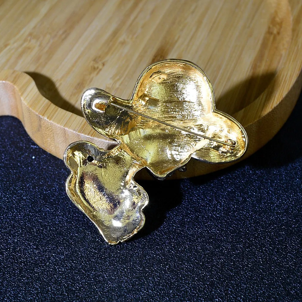 Crystal And Pearl Beauty Head Brooches For Women