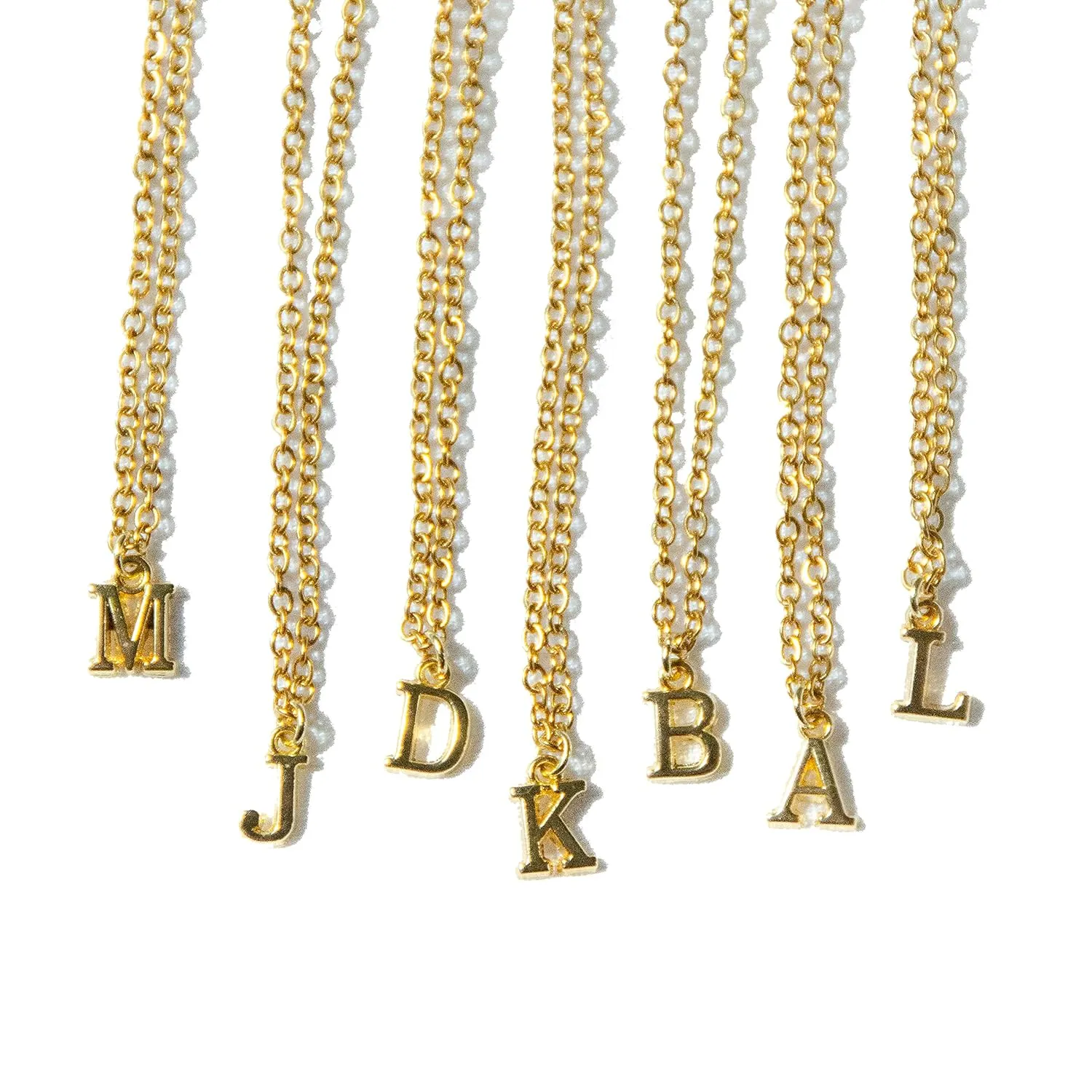 Custom 14K gold initial necklace, dainty Letter charm necklace, personalized initial pendant necklace, custom 14K gold necklace gift for her (C)