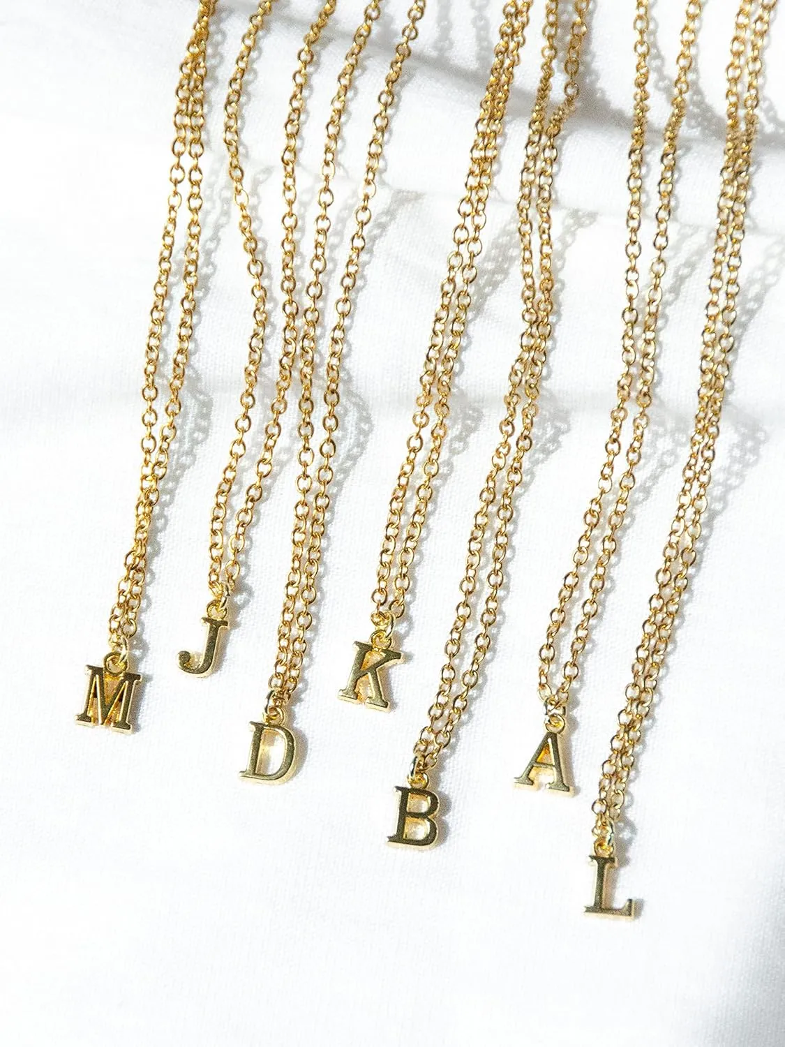 Custom 14K gold initial necklace, dainty Letter charm necklace, personalized initial pendant necklace, custom 14K gold necklace gift for her (C)