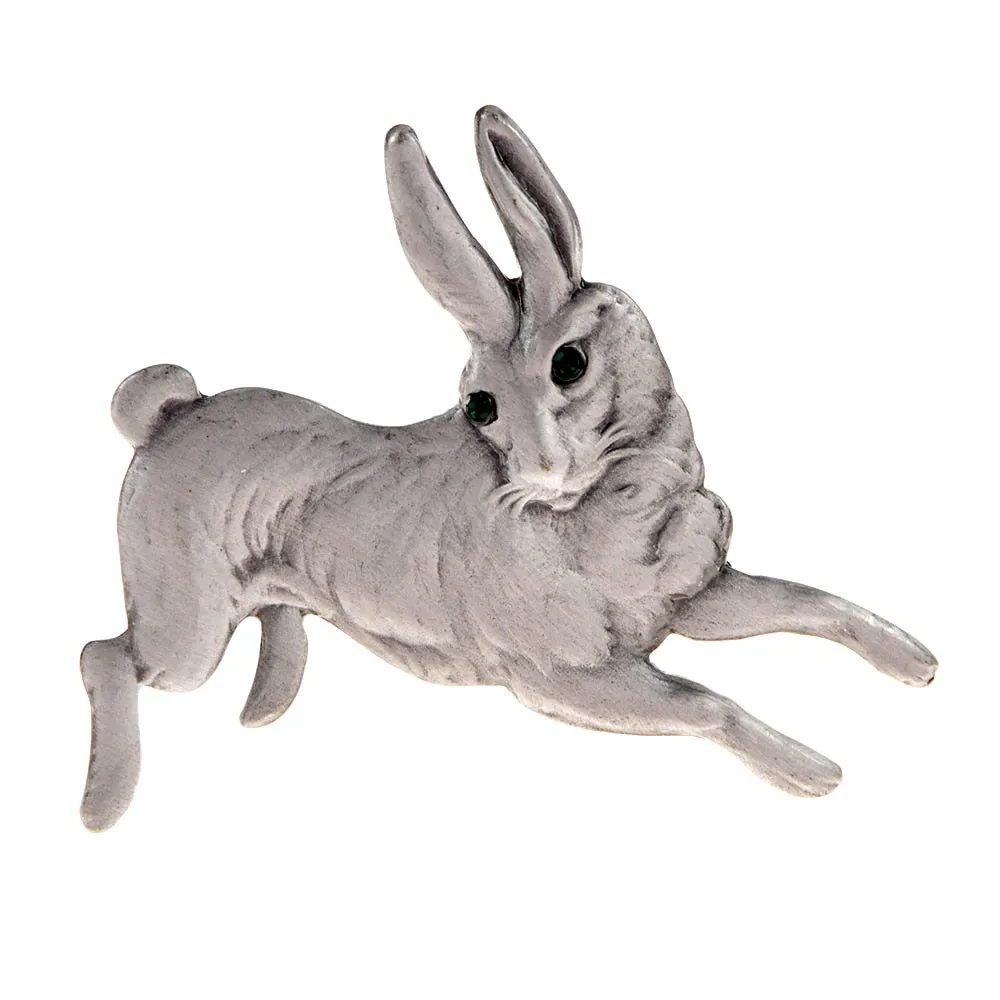 Cute Alloy Rabbit Brooches Vintgae Animal Brooch Pins Party Casual Jewelry for Men And Women