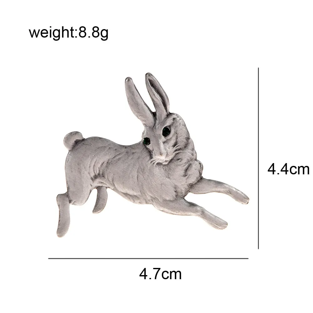 Cute Alloy Rabbit Brooches Vintgae Animal Brooch Pins Party Casual Jewelry for Men And Women
