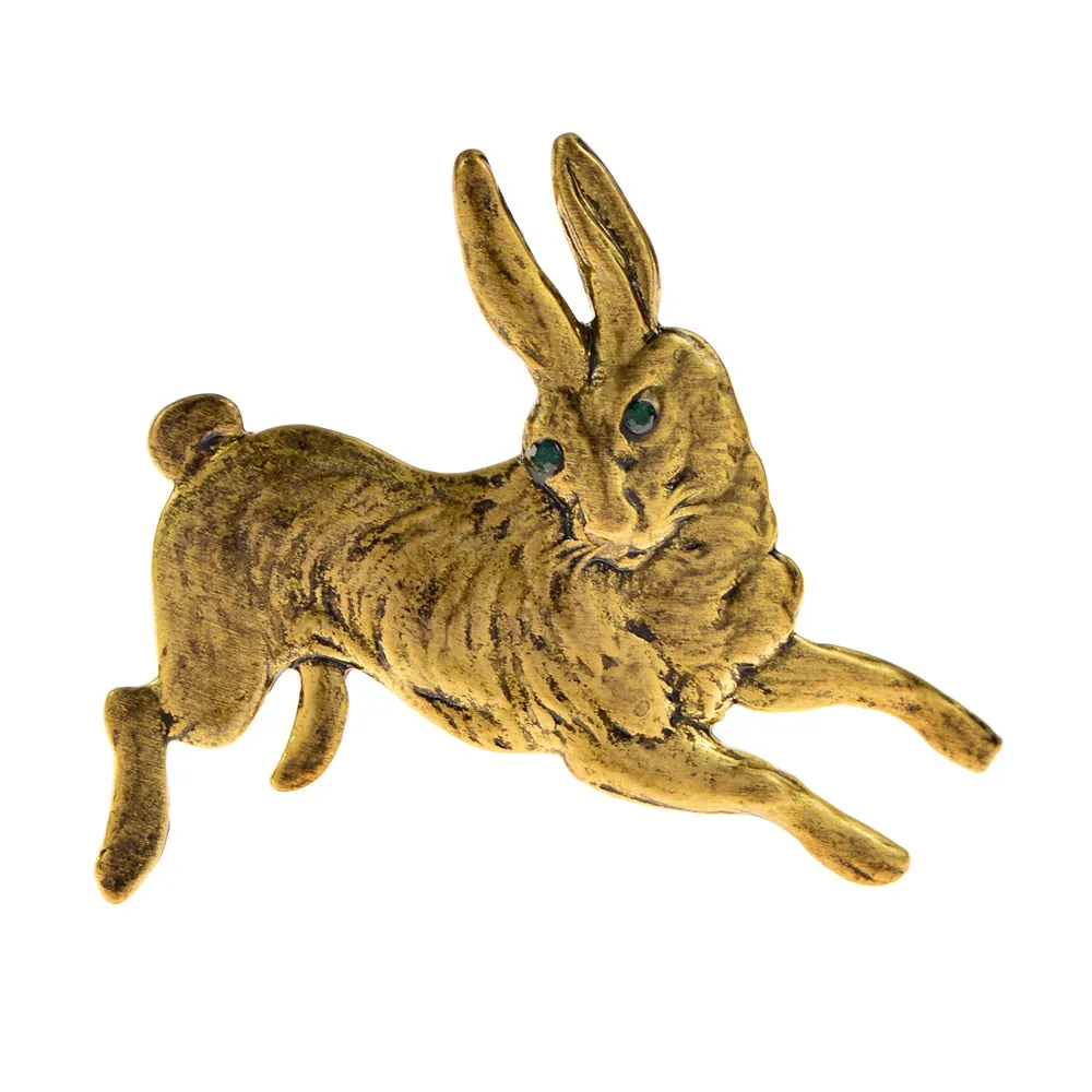 Cute Alloy Rabbit Brooches Vintgae Animal Brooch Pins Party Casual Jewelry for Men And Women