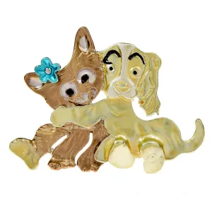 Cute Animal Dog And Cat Pin Fashion Brooch