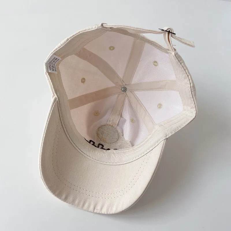 Cute Bear Embroidered Kids Baseball Cap