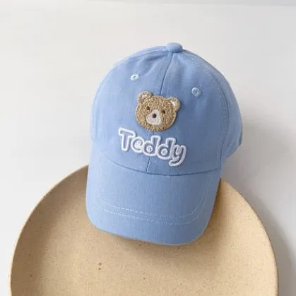 Cute Bear Embroidered Kids Baseball Cap