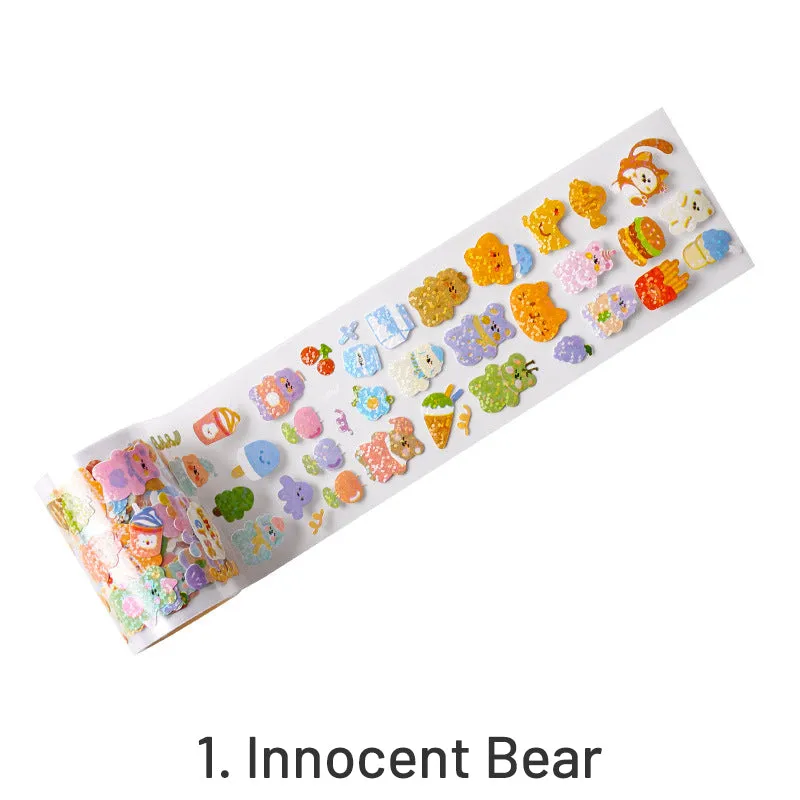 Cute Cartoon Adorable Pet Clear Roll Packaged Vinyl Sticker