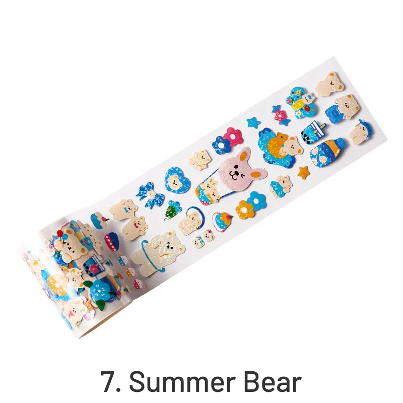 Cute Cartoon Adorable Pet Clear Roll Packaged Vinyl Sticker