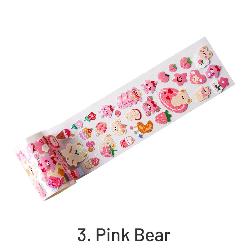 Cute Cartoon Adorable Pet Clear Roll Packaged Vinyl Sticker