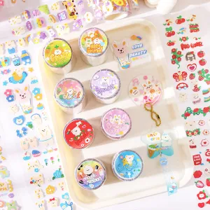 Cute Cartoon Adorable Pet Clear Roll Packaged Vinyl Sticker
