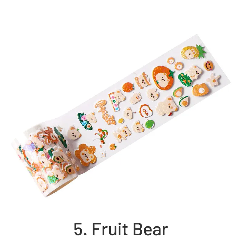 Cute Cartoon Adorable Pet Clear Roll Packaged Vinyl Sticker