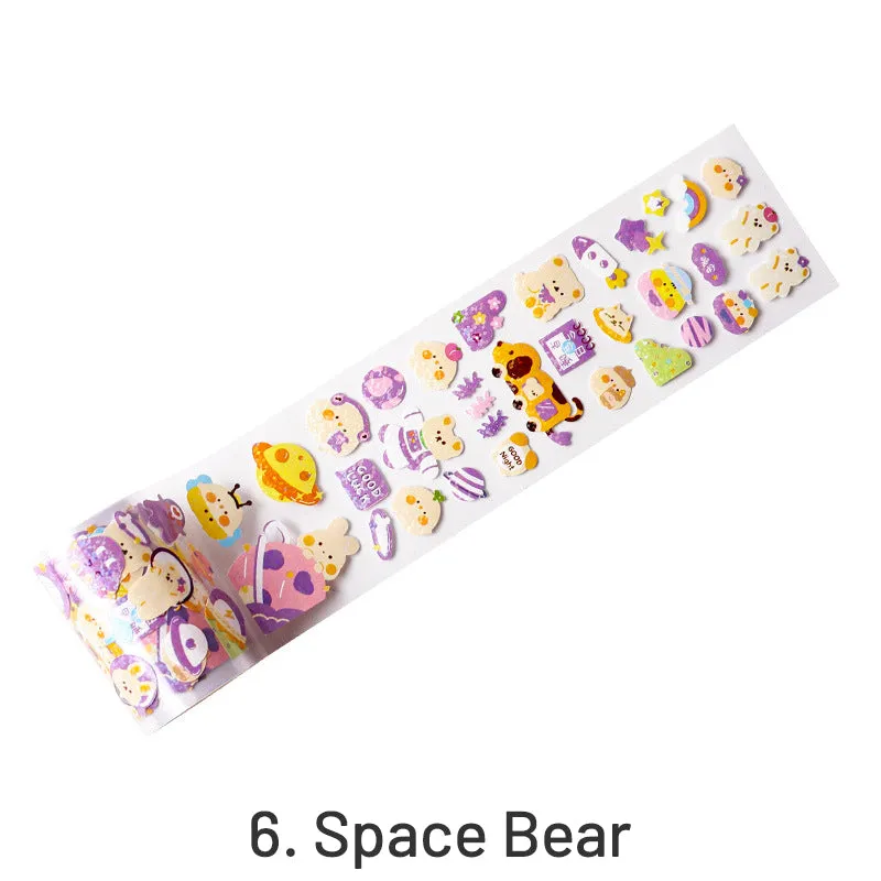 Cute Cartoon Adorable Pet Clear Roll Packaged Vinyl Sticker