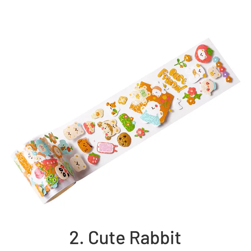 Cute Cartoon Adorable Pet Clear Roll Packaged Vinyl Sticker