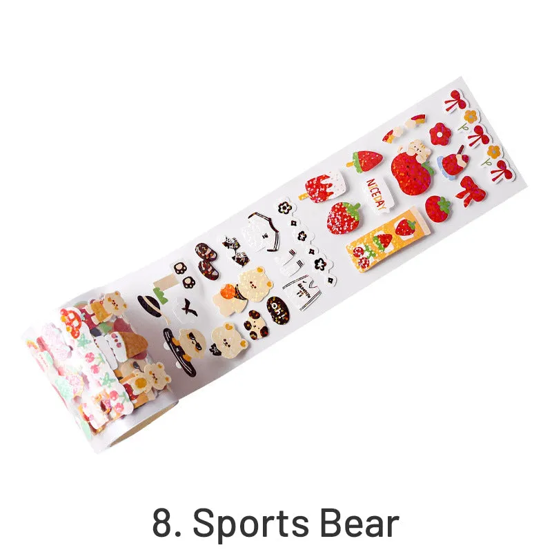 Cute Cartoon Adorable Pet Clear Roll Packaged Vinyl Sticker