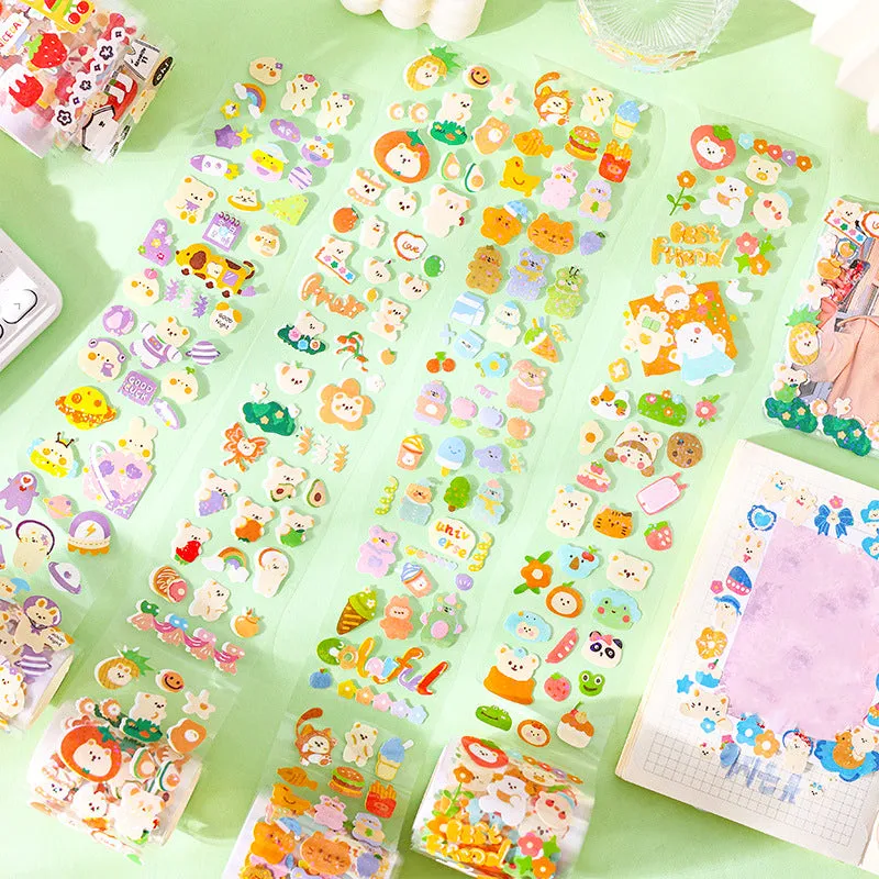 Cute Cartoon Adorable Pet Clear Roll Packaged Vinyl Sticker