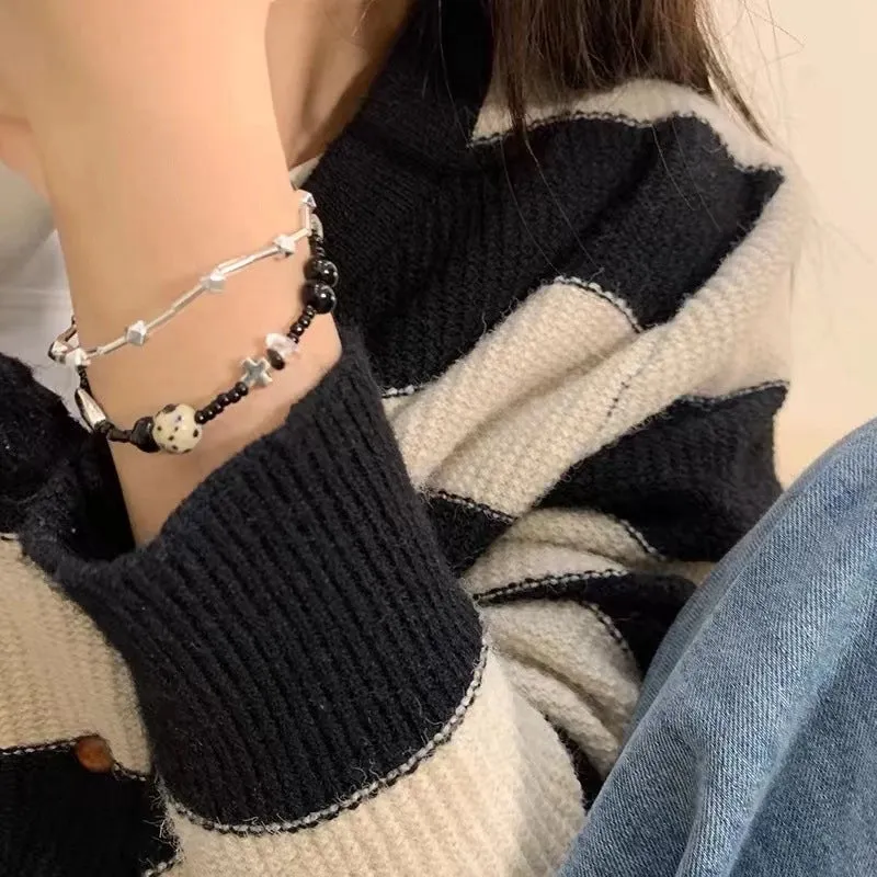 Cute Cartoon Alloy Glass Titanium Steel Wholesale Bracelets